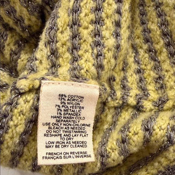 Moth Olive and Charcoal Striped Cardigan anthropology - Picture 10 of 10